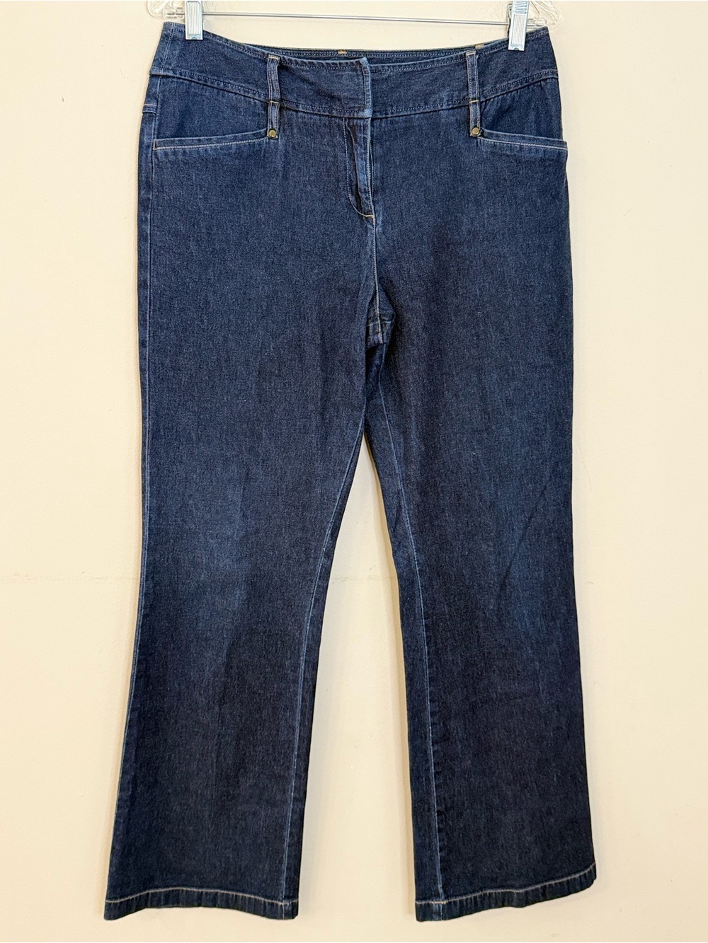Ann Taylor Loft Stretch boho straight leg ankle retro jeans medium wash SZ 10